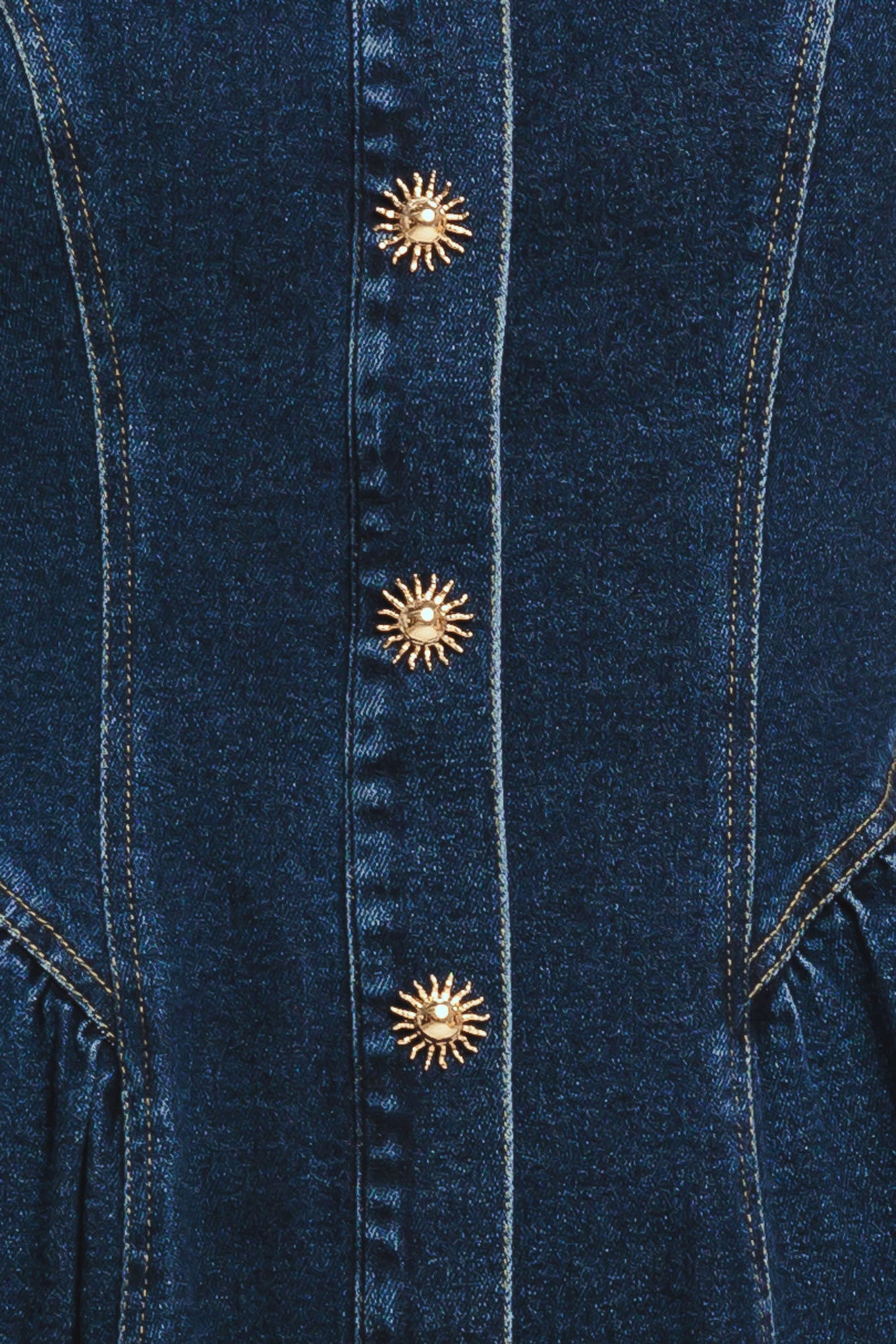 EFFORTLESS POLISH DENIM MIDI DRESS