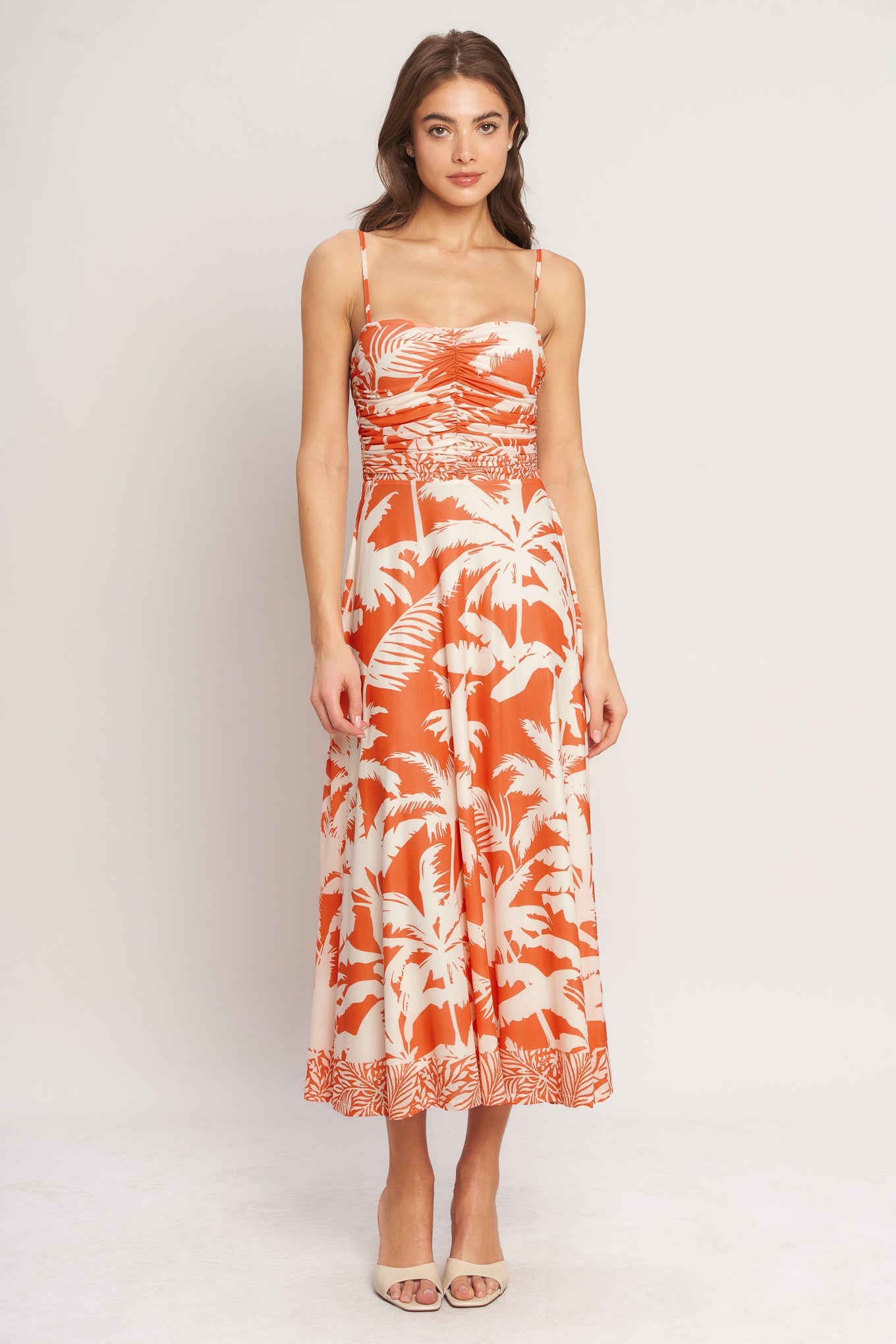 HEATWAVE RESORT POWER MESH MIDI DRESS