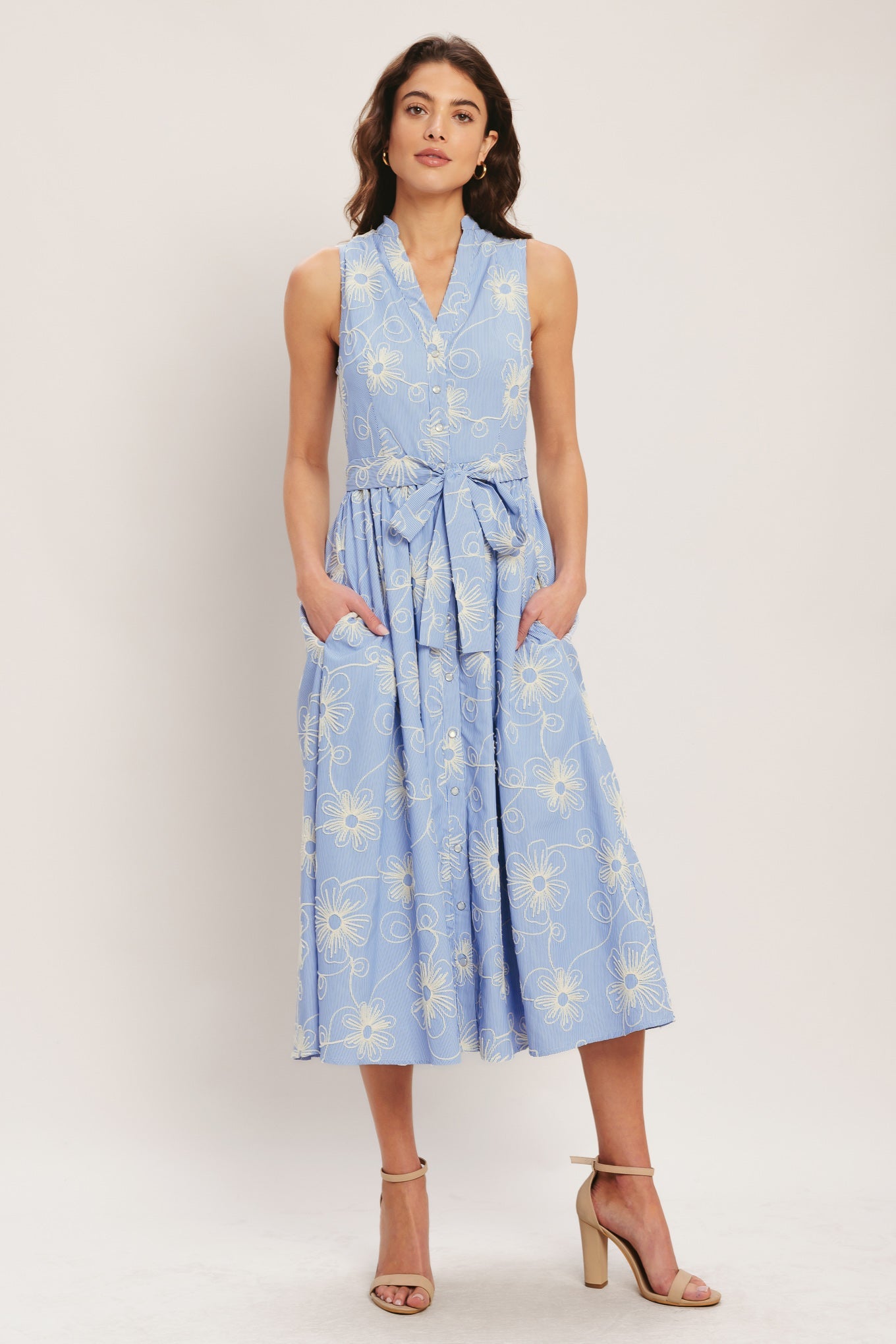 SUMMER SKETCH FLORA MIDI DRESS