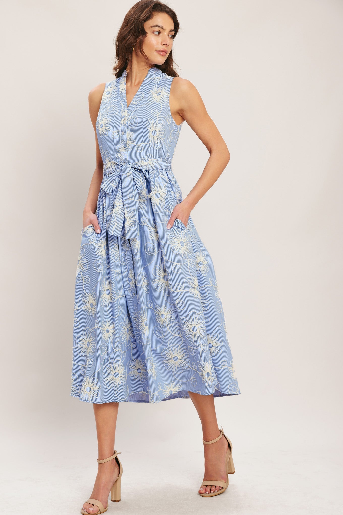 SUMMER SKETCH FLORA MIDI DRESS