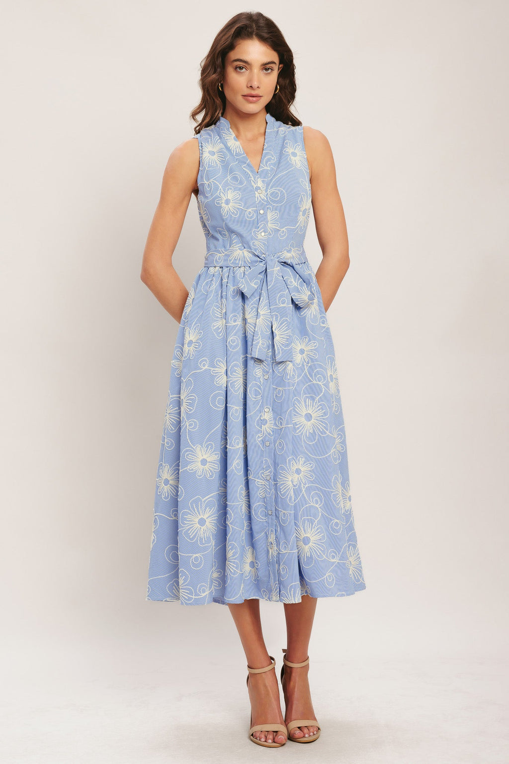 SUMMER SKETCH FLORA MIDI DRESS