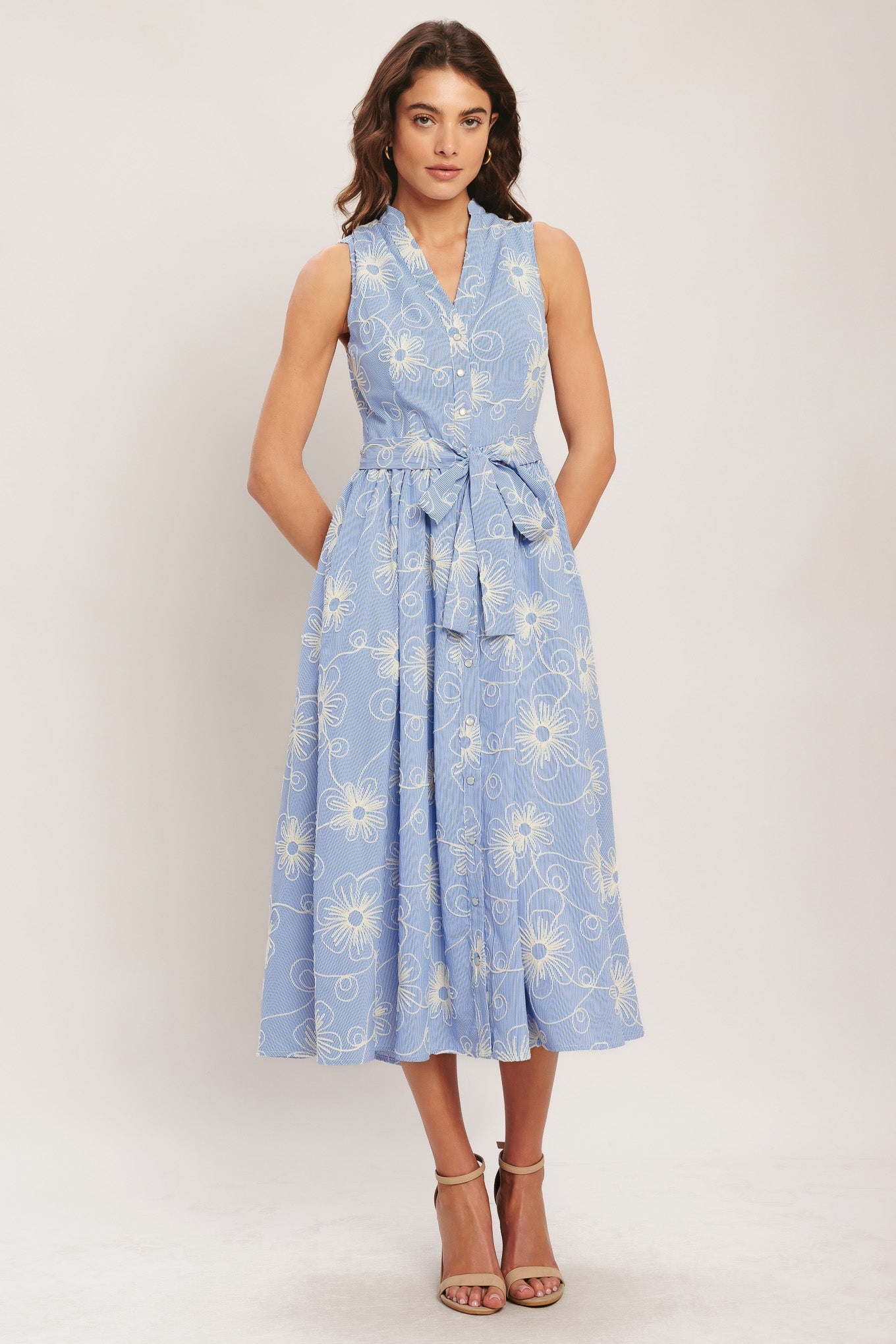SUMMER SKETCH FLORA MIDI DRESS