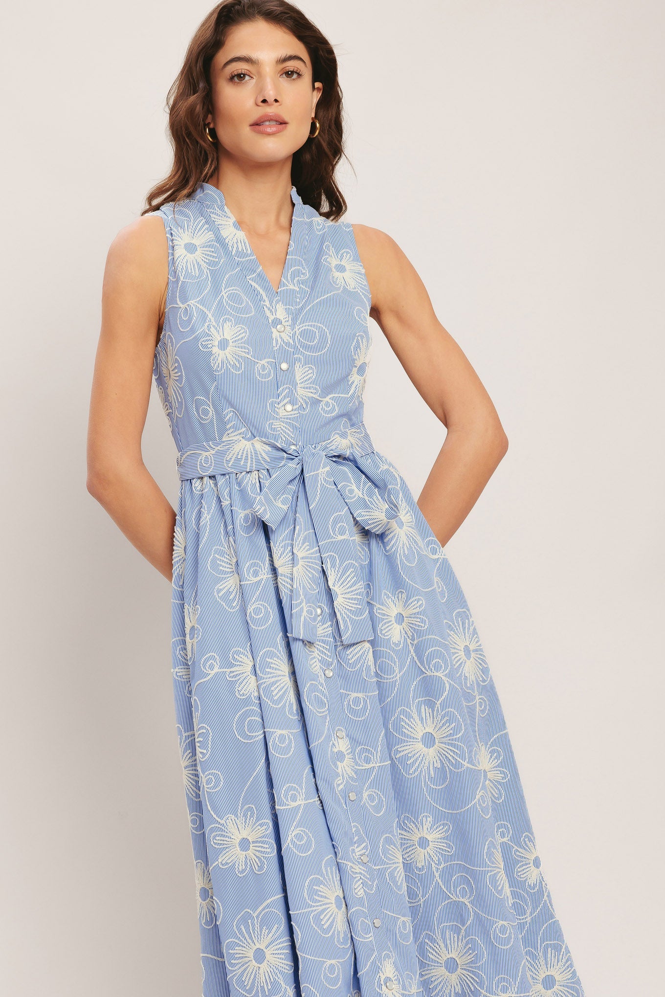 SUMMER SKETCH FLORA MIDI DRESS