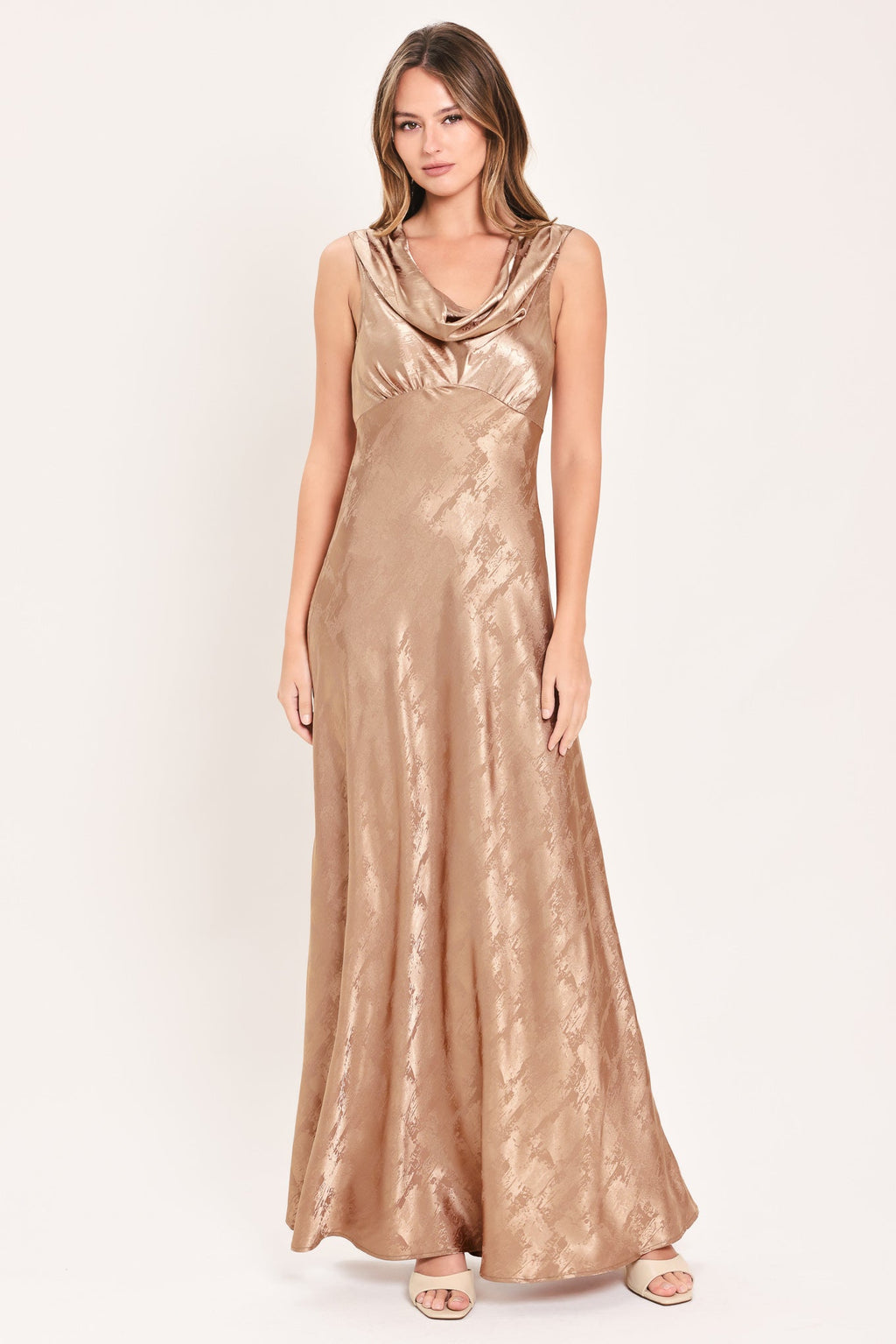 LUMINOUS CHAMPAGNE KISS MAXI DRESS