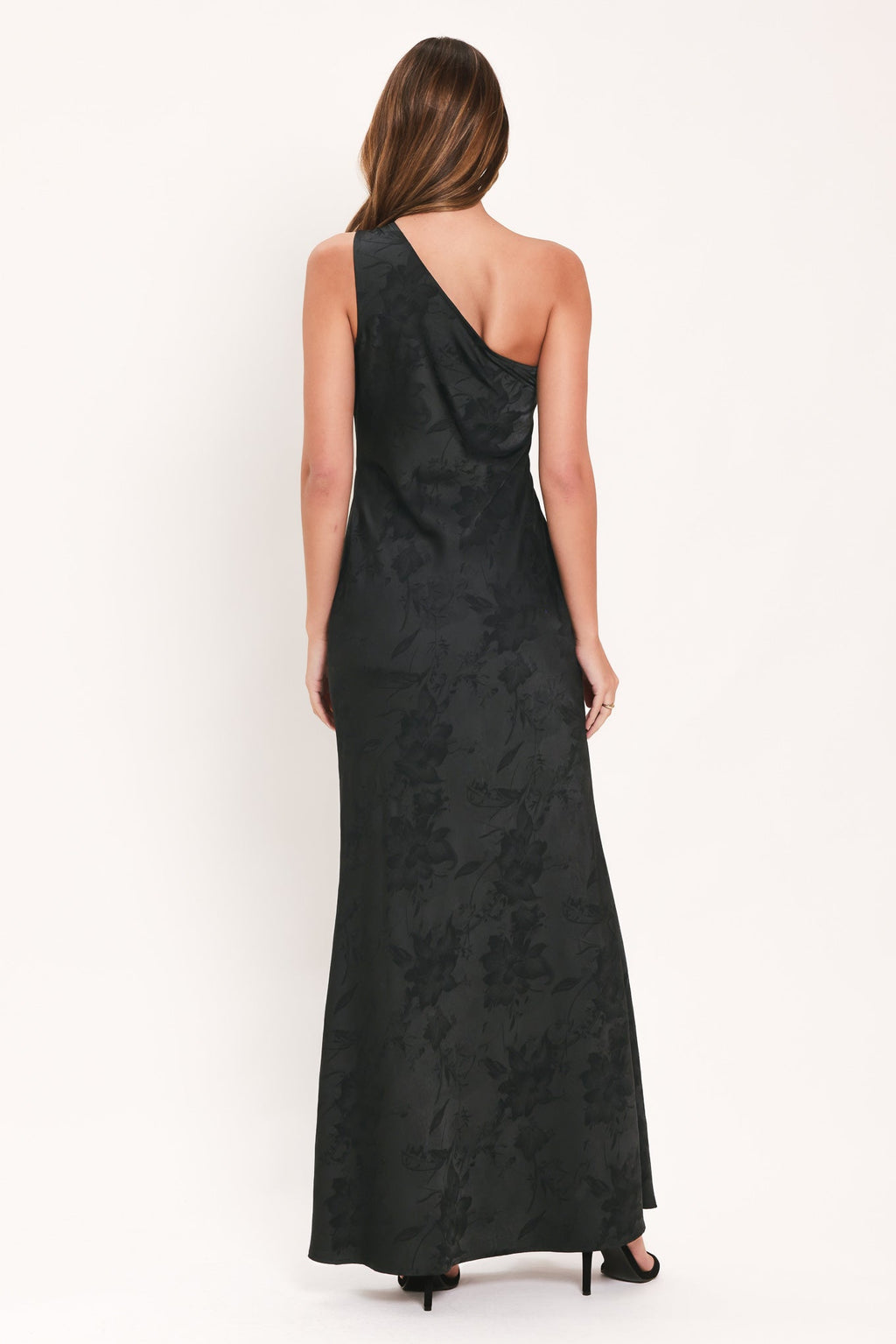 JACQUARD SATIN MAXI DRESS