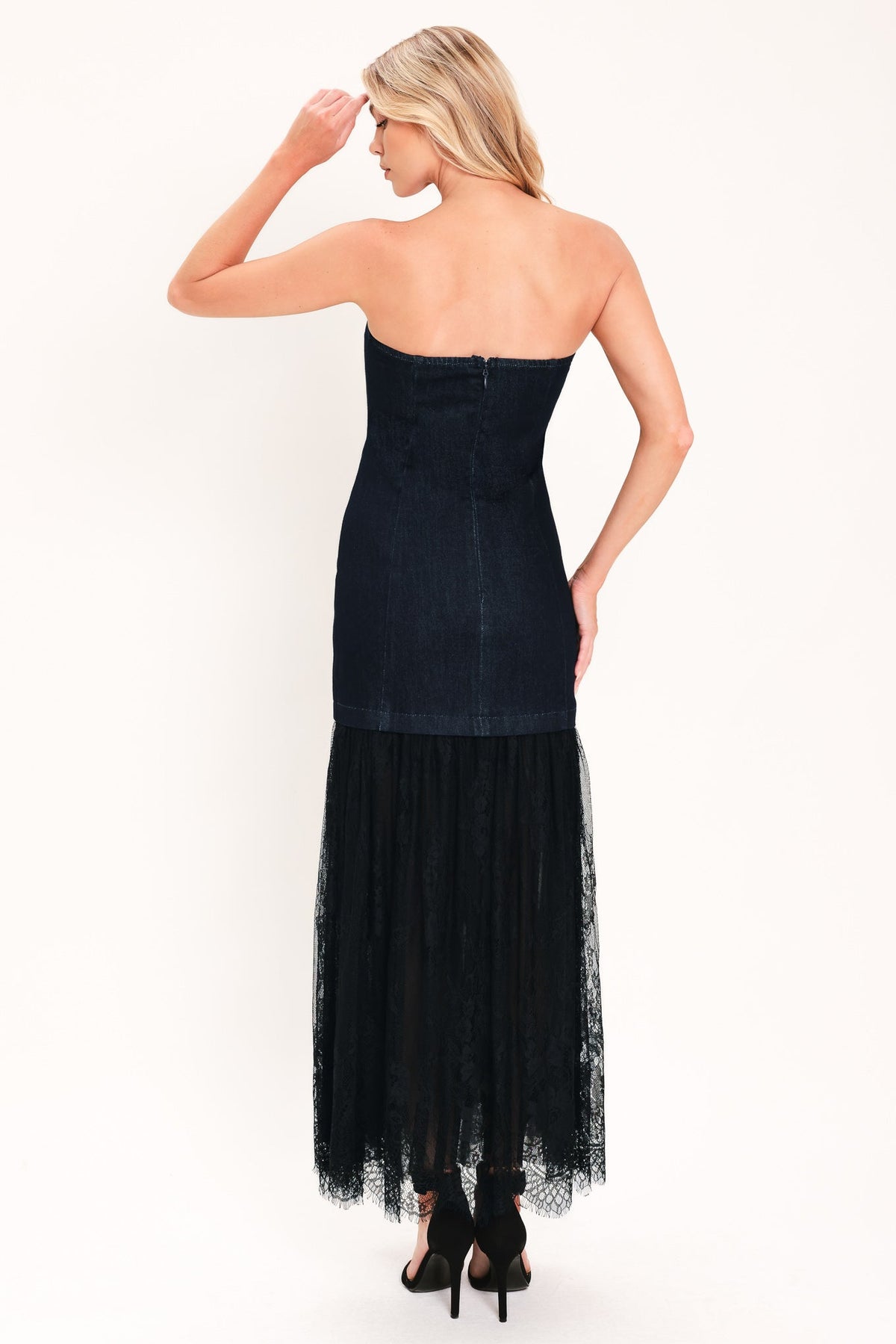 MIDNIGHT DENIM TUBE DRESS