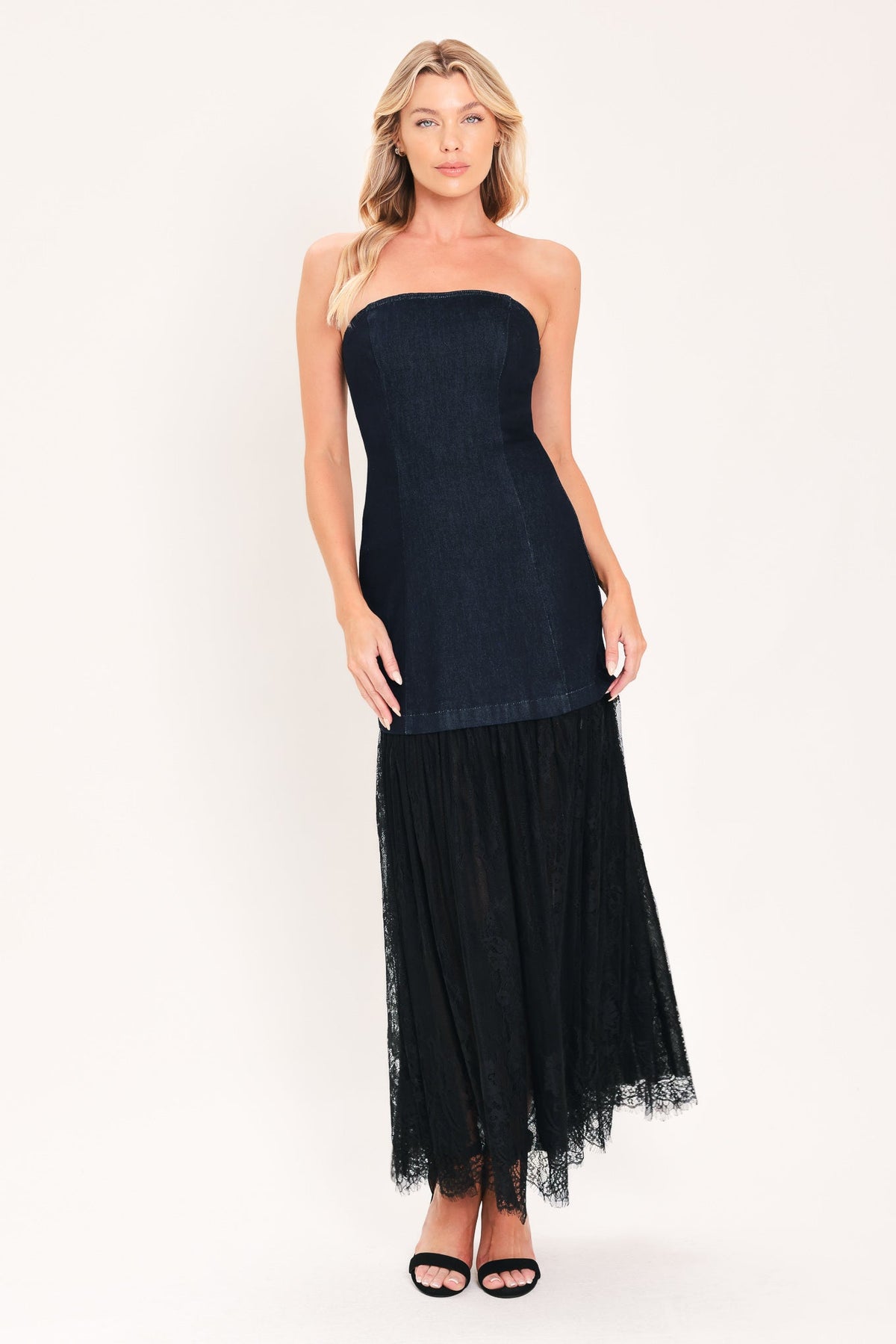 MIDNIGHT DENIM TUBE DRESS