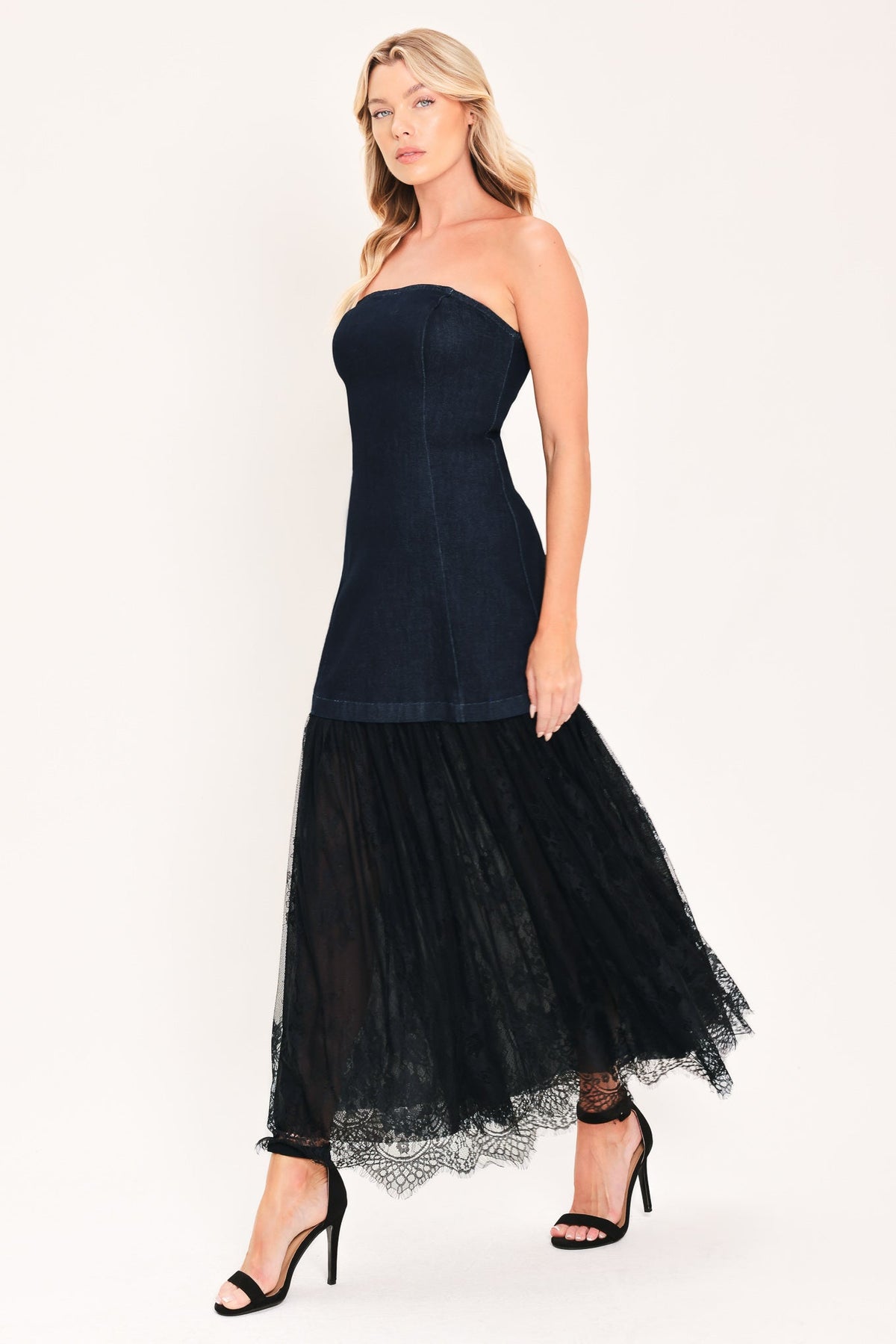 MIDNIGHT DENIM TUBE DRESS