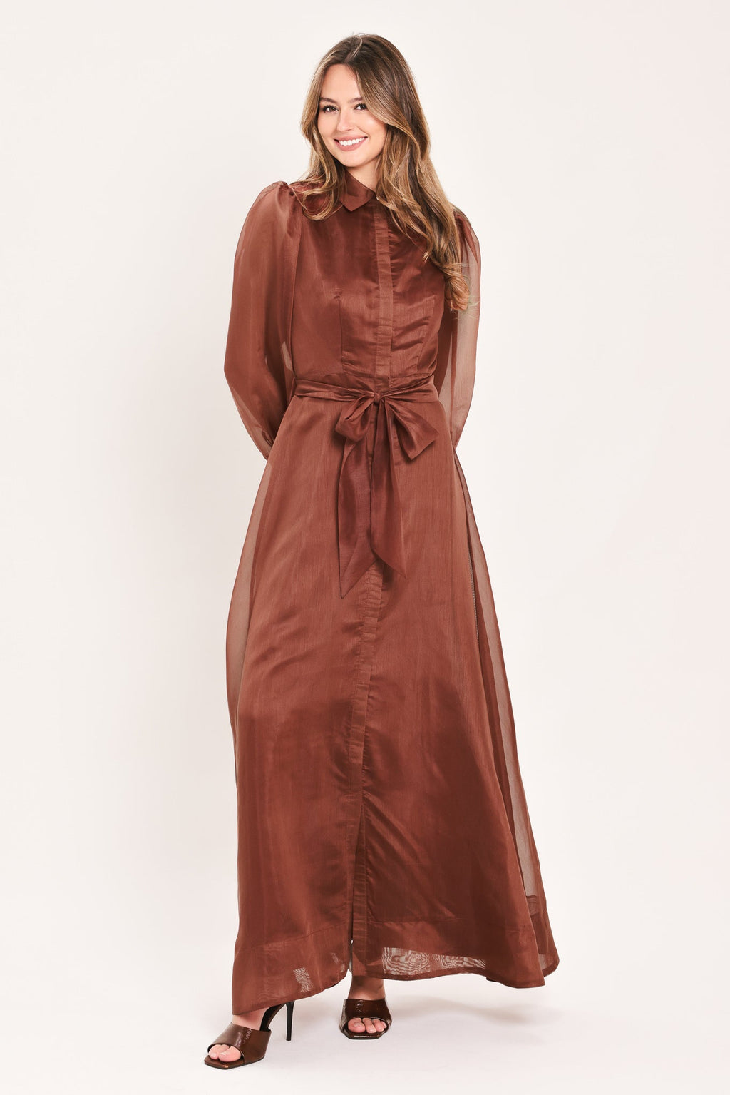 CEDARLIGHT ORGANZA MAXI DRESS