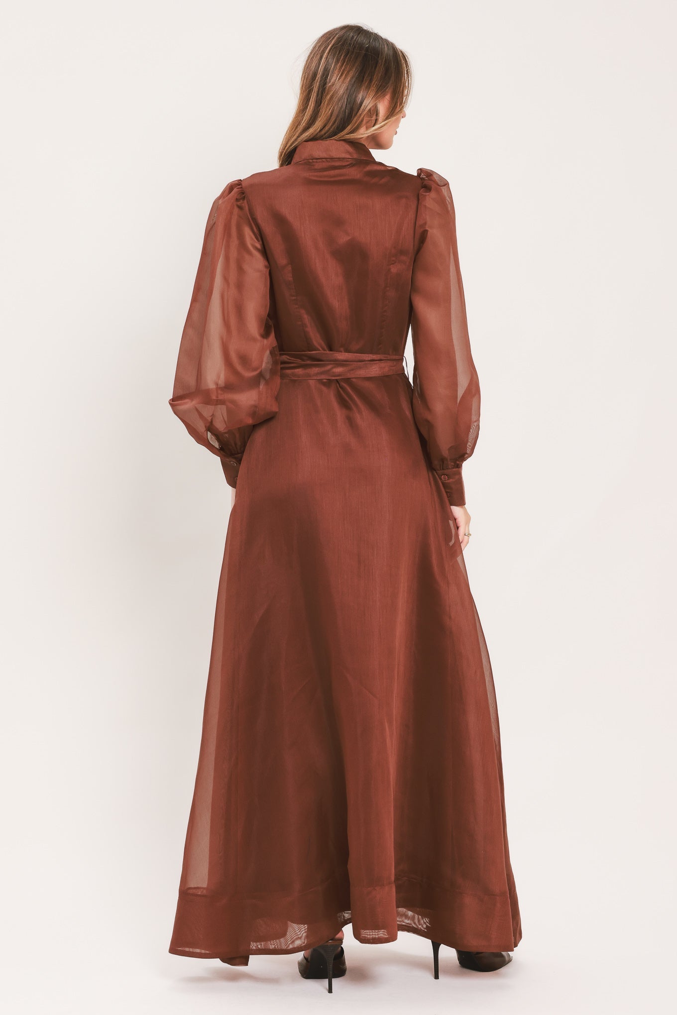 CEDARLIGHT ORGANZA MAXI DRESS