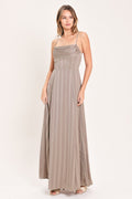 MISTED SILK MAXI DRESS
