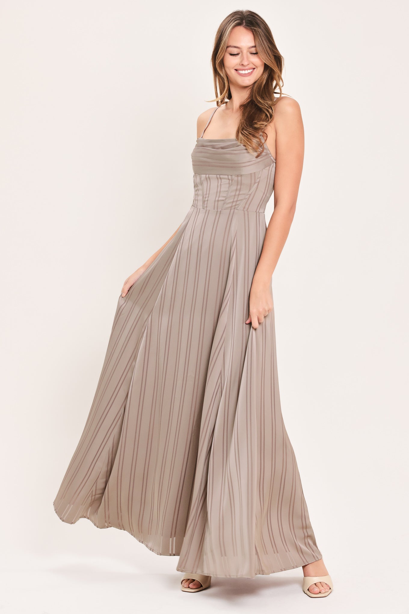 MISTED SILK MAXI DRESS