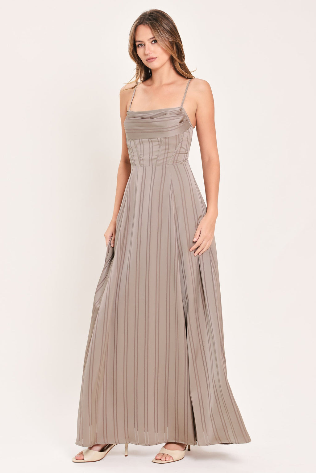 MISTED SILK MAXI DRESS