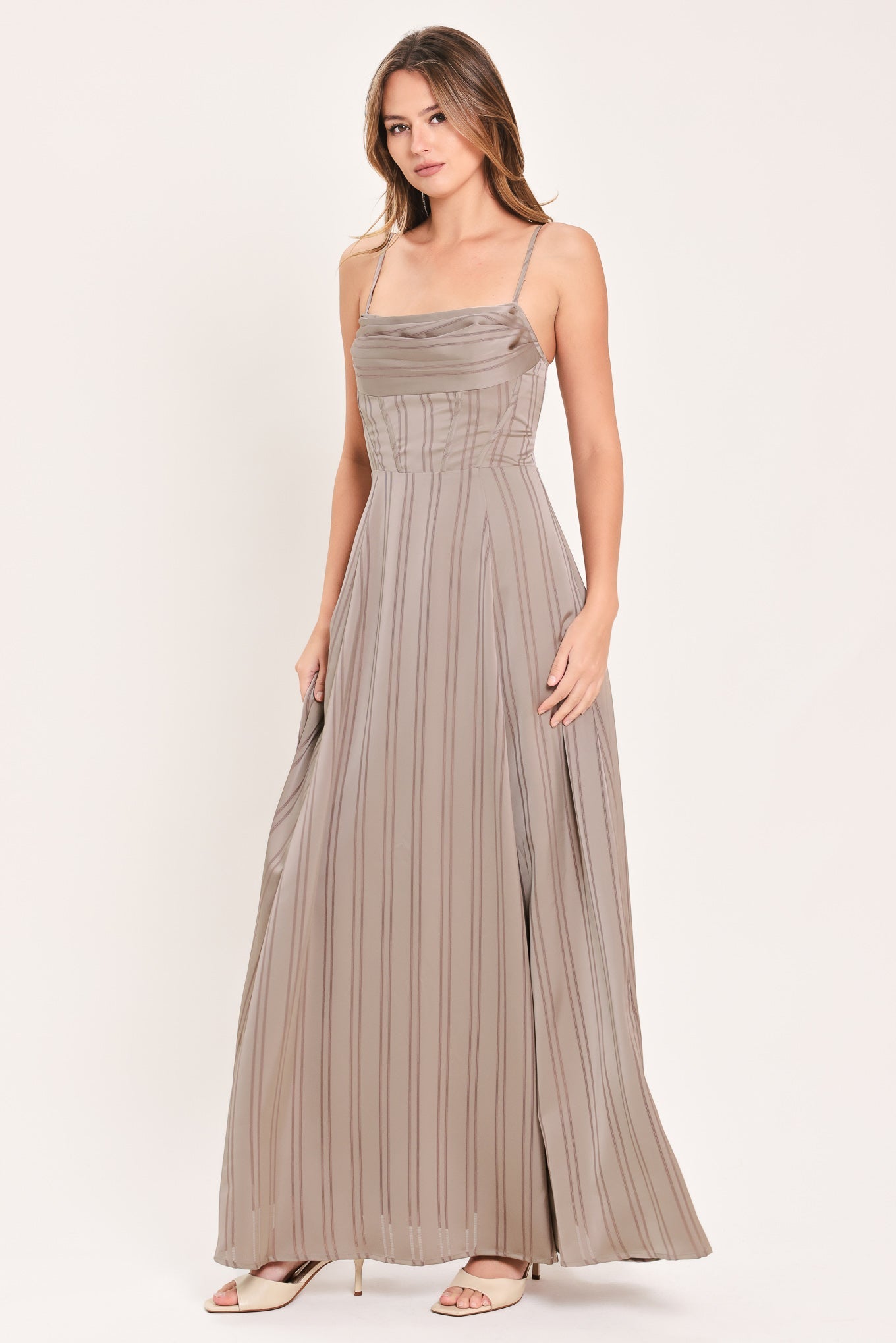 MISTED SILK MAXI DRESS