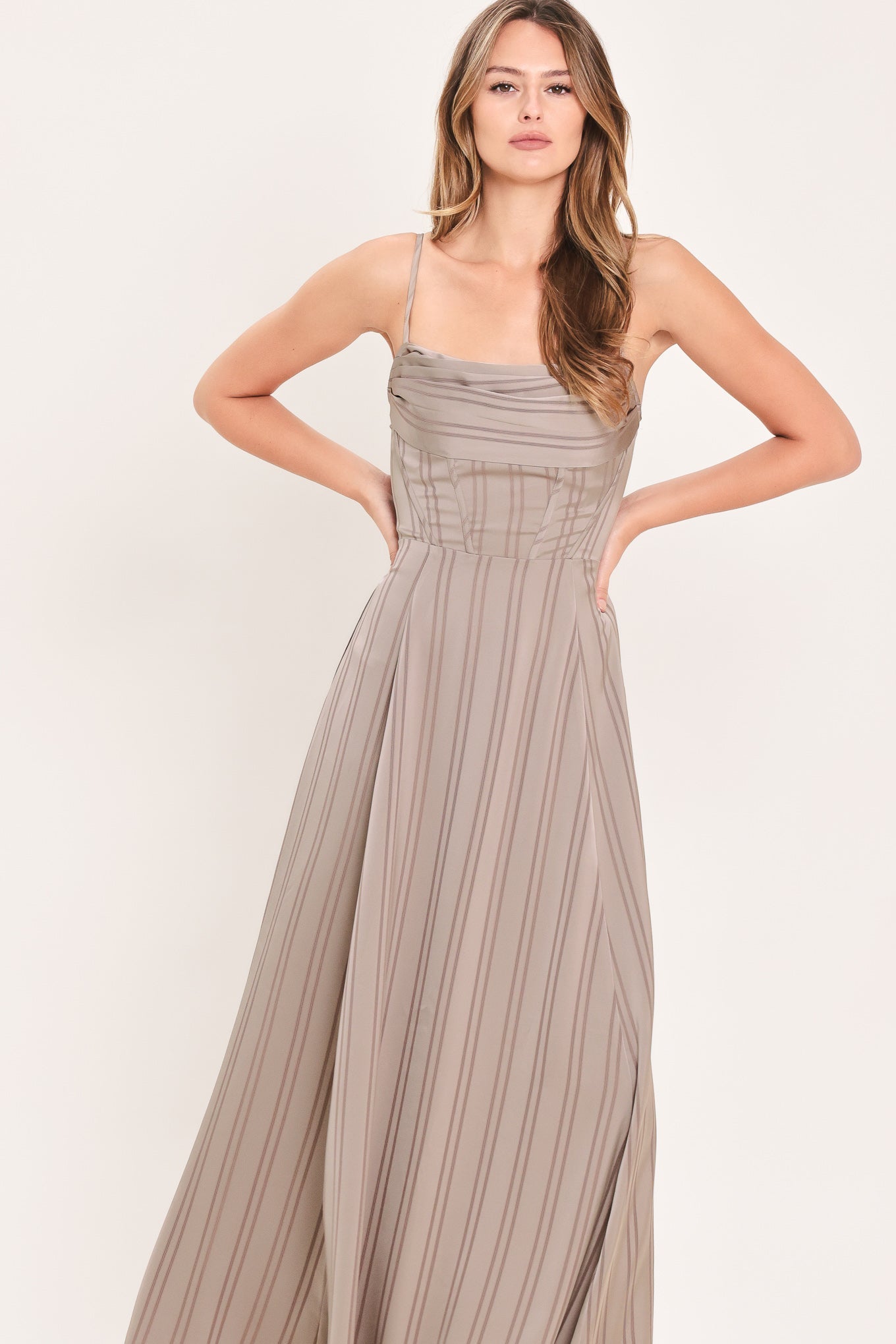 MISTED SILK MAXI DRESS