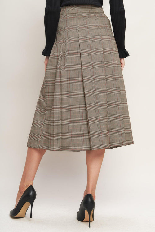 BRITISH TRACE MIDI SKIRT