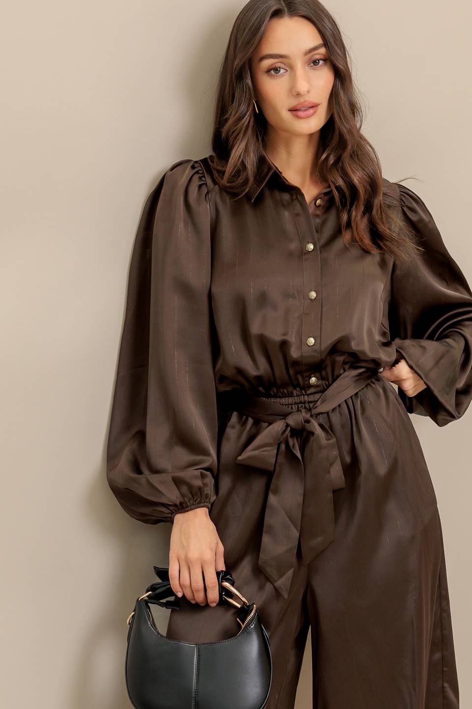 SUGAR BROWNIE WOVEN JUMPSUIT