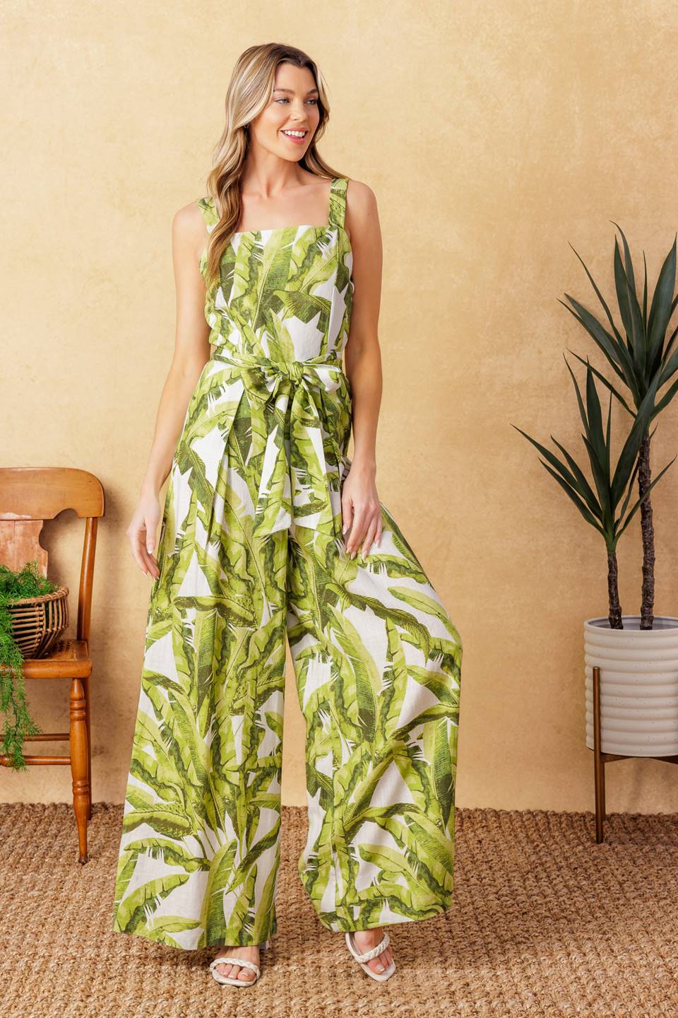 TROPICAL NIGHTS WOVEN JUMPSUIT