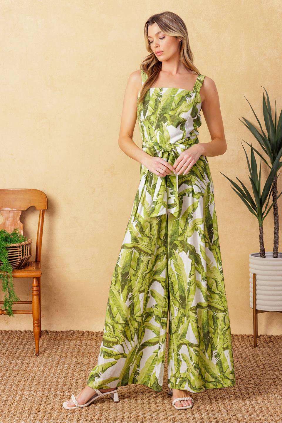 TROPICAL NIGHTS WOVEN JUMPSUIT