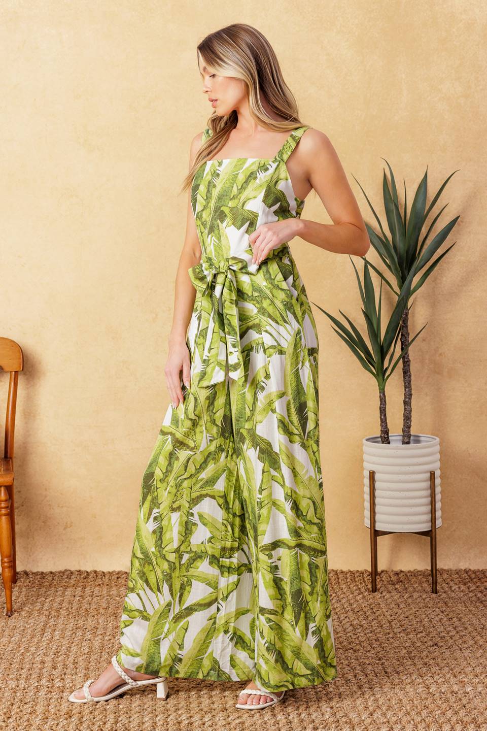 TROPICAL NIGHTS WOVEN JUMPSUIT