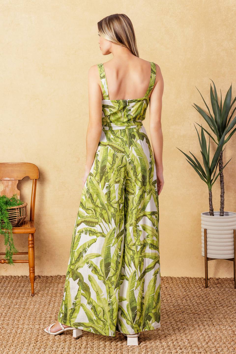 TROPICAL NIGHTS WOVEN JUMPSUIT