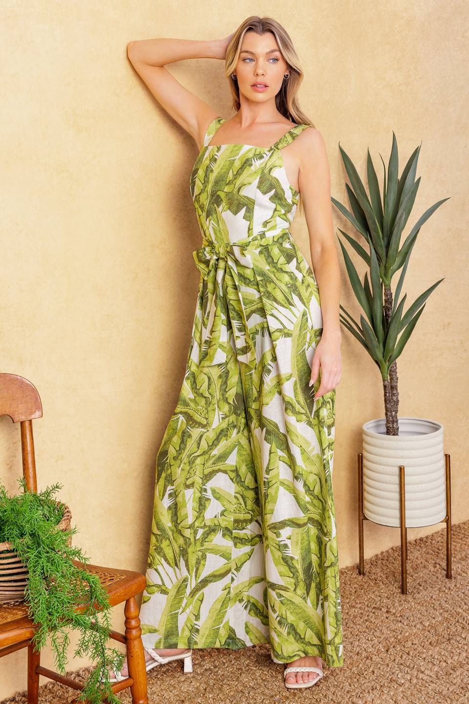 TROPICAL NIGHTS WOVEN JUMPSUIT