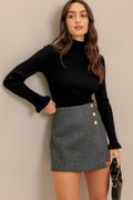 PARIS STRUCTURE WOVEN SKORT