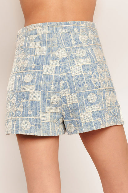 ARTISAN GRID WOVEN SKORT
