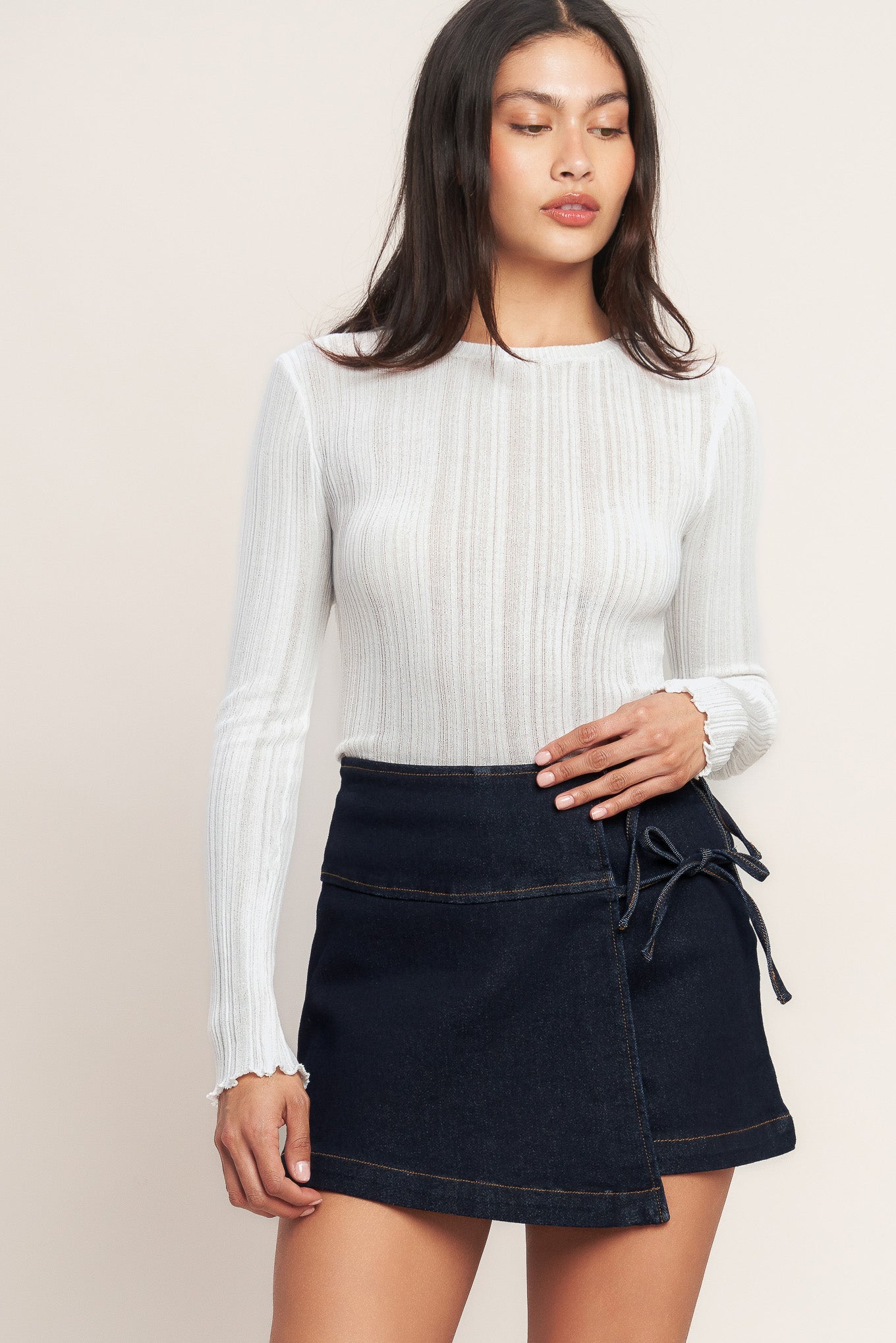 WEEKEND READY DENIM SKORT