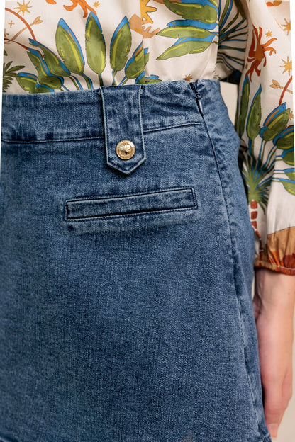 HEART EYES DENIM SKORT