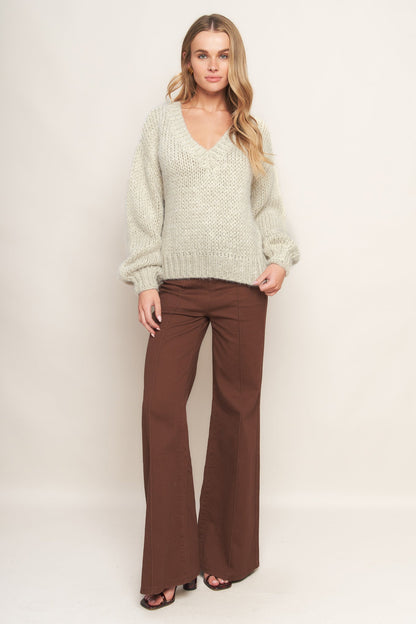 EARTHY TOUCH SWEATER KNIT TOP