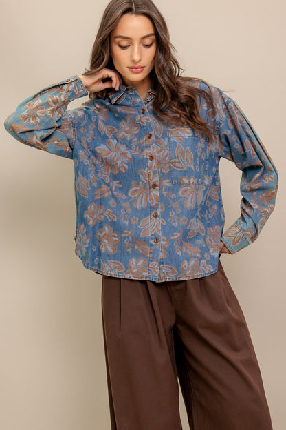 STICK TO THE PLAN DENIM TOP