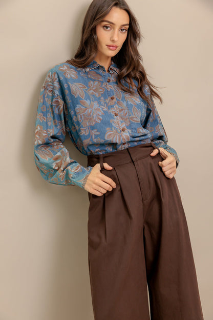 STICK TO THE PLAN DENIM TOP