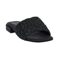 Women's Kendra Black Woven Flat Sandals