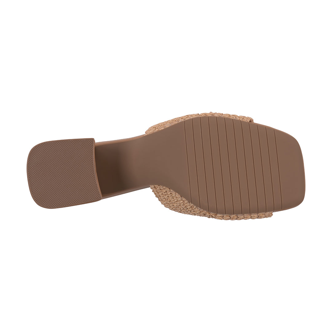 Natural Woven Heeled Sandals