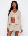 Mai Long Sleeve Cardigan - Oatmeal