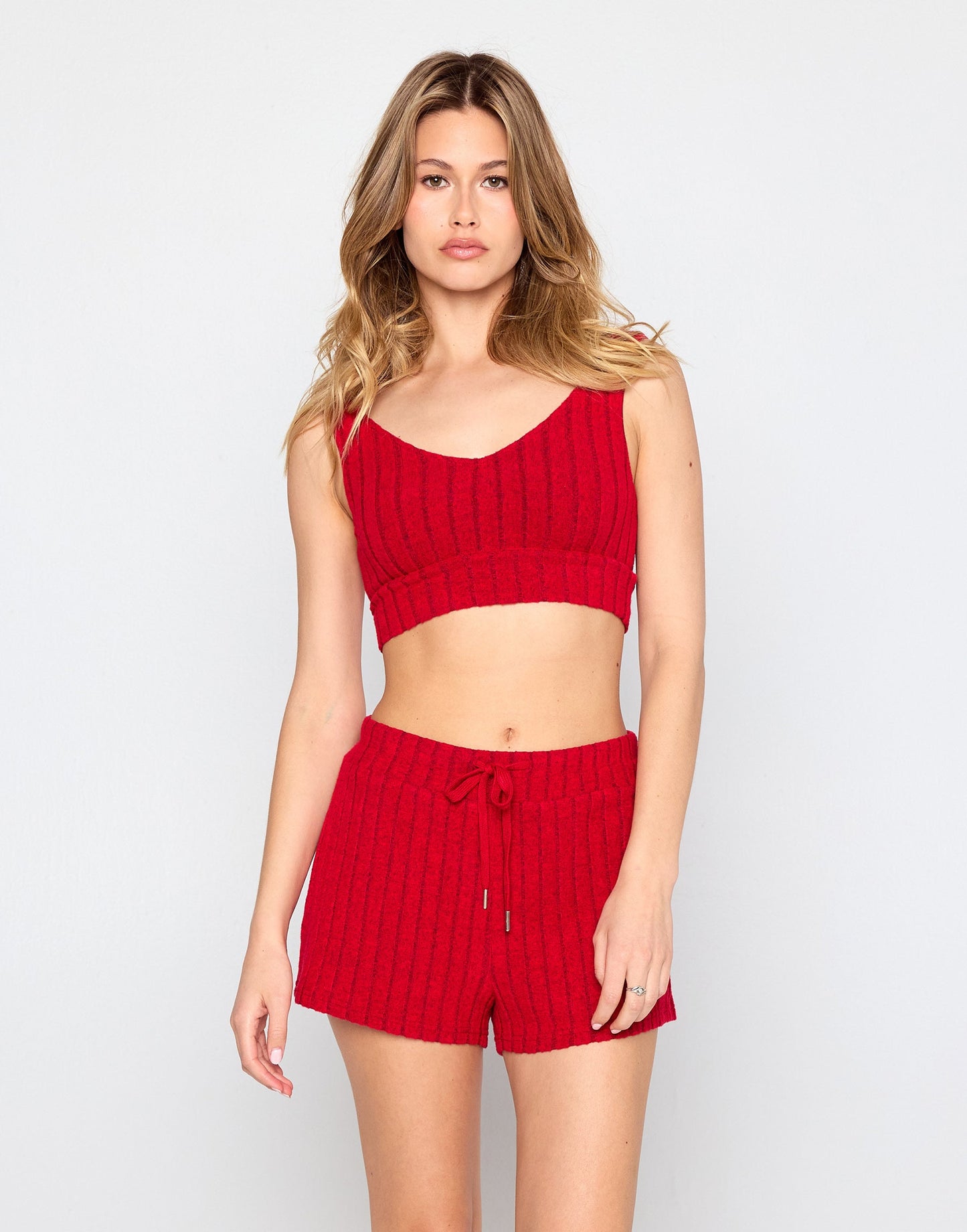 Mai V Neck Bra - Valentine's Red