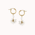 PEARL BLOSSOM HOOP EARRINGS