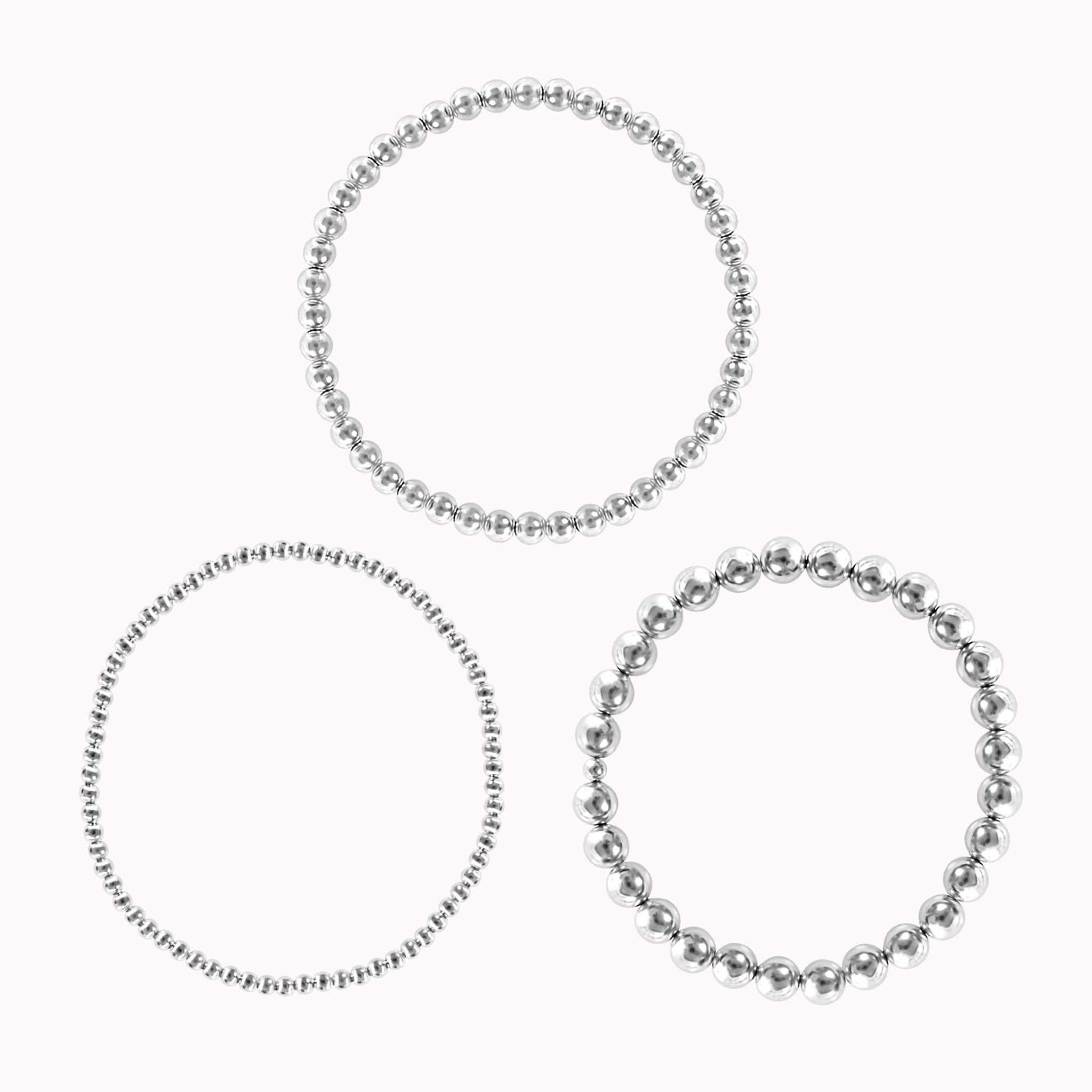 BEADED STRETCH BRACELET TRIO