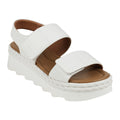 VOSA WHITE VELCRO PLATFORM SANDALS