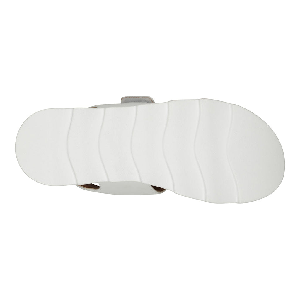 VOSA WHITE VELCRO PLATFORM SANDALS