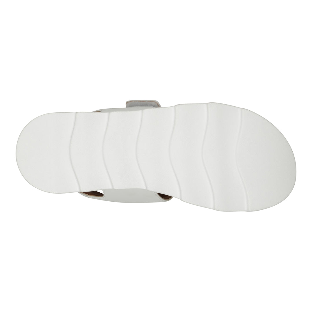 VOSA WHITE VELCRO PLATFORM SANDALS