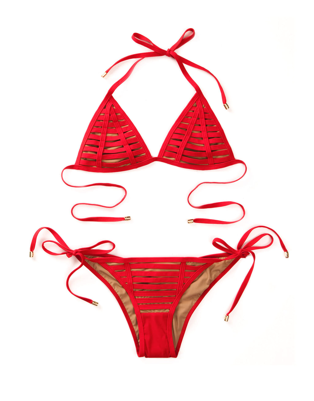 Hard Summer Tie Side Bottom - Red
