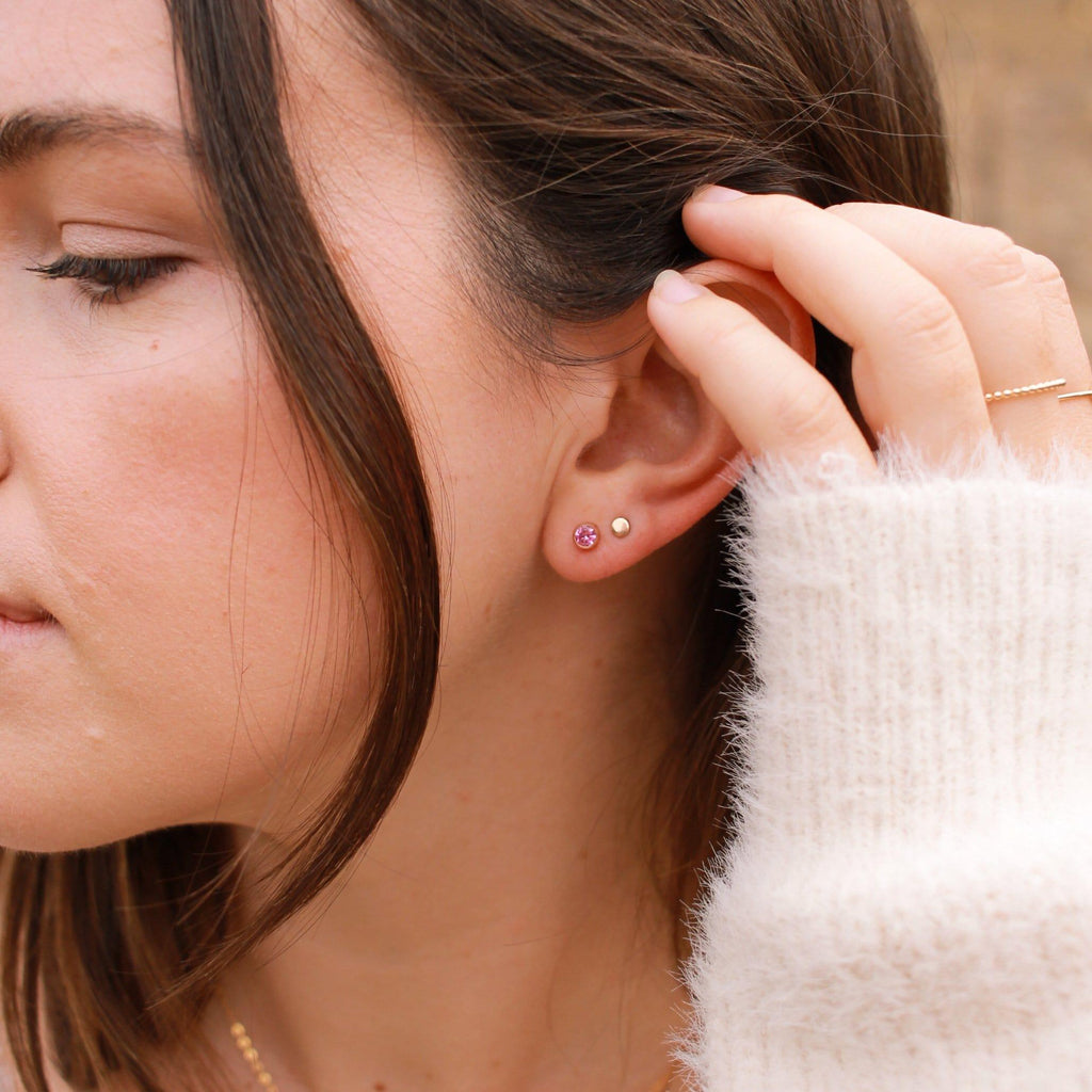 BIRTHSTONE STUD EARRINGS