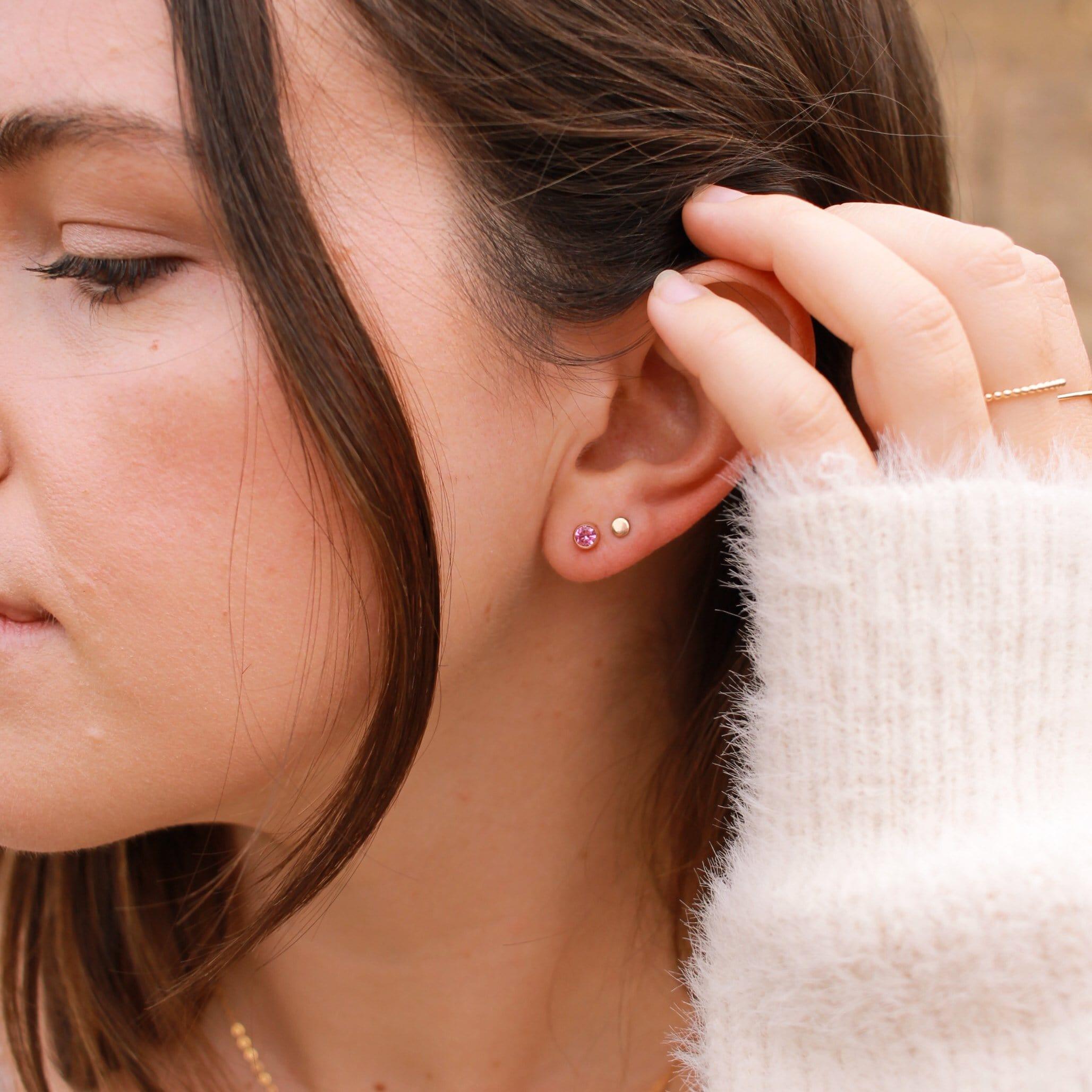 BIRTHSTONE STUD EARRINGS