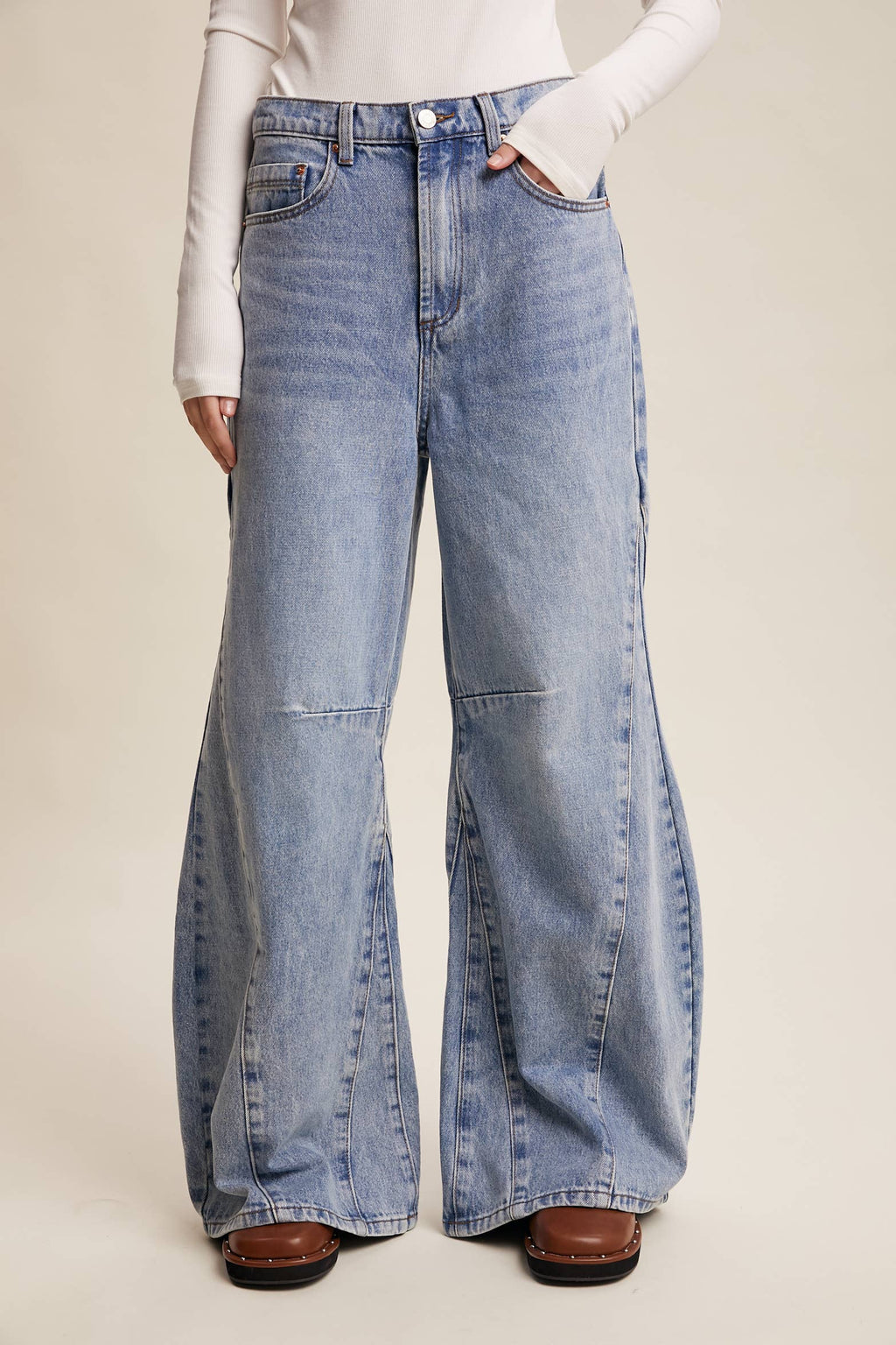 Haven Wide-Leg Panel Jeans