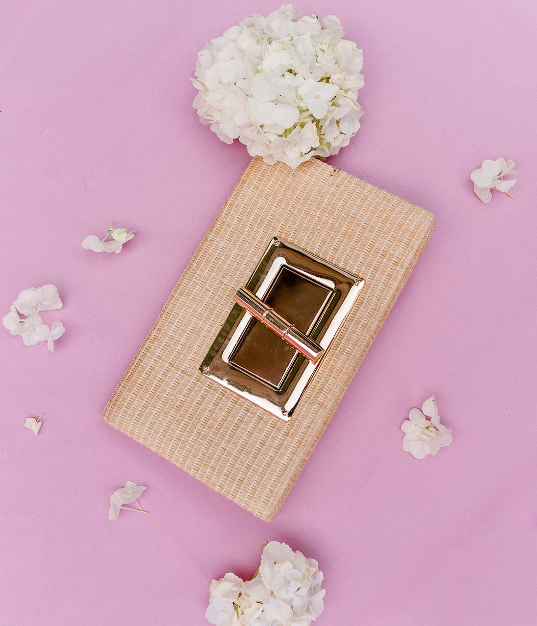 LILLIAN CLUTCH - STRAW