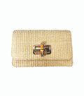 LILLY STRAW CLUTCH - BAMBOO TOGGLE